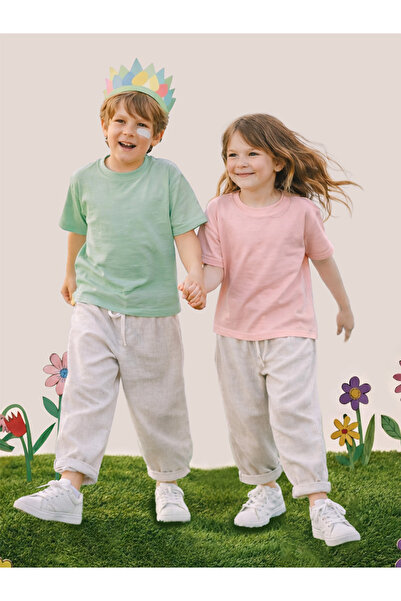 Denokids Παντελόνι Unisex για αγόρια και κορίτσια, υφαντό, φαρδύ, διπλό πόδι,...