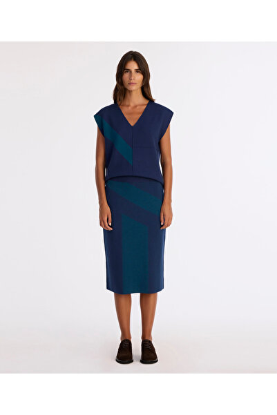 Yargıcı Panel Detailed Pencil Skirt