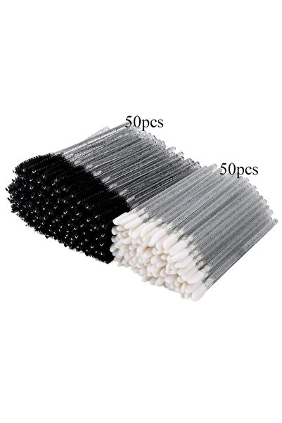 Choice A0177-black 100pcs Disposable Makeup Brush Kit Crystal Mascara Wand Sp...