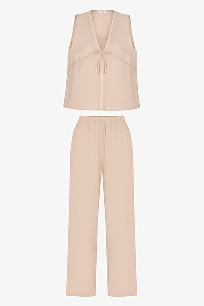Penti Bej Belle Pantolon Pijama Takımı