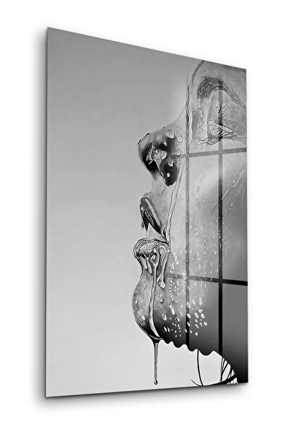 Decovetro Tablou de sticlă Fată neagră