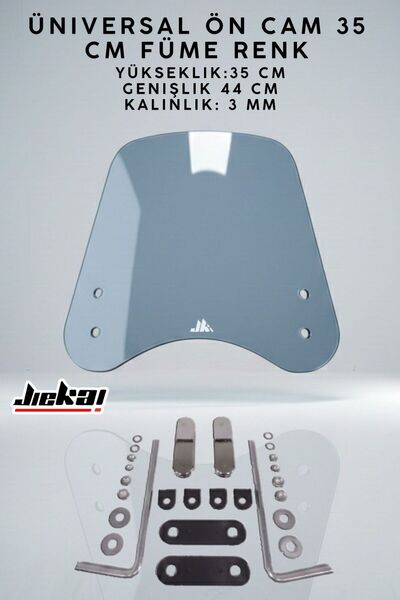 JİEKAİ RKS SPONTINI 110 uyumlu ön cam ön siperlik 35 cm FÜME RENK *ZK-35