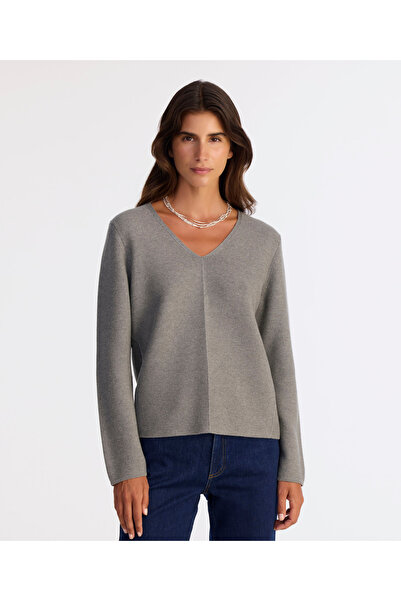 Yargıcı Regular V Yaka Uzun Kol Kazak