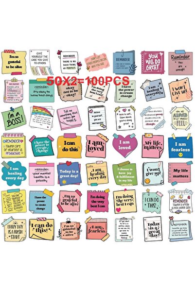 Choice 100PCS 50/100PCS Self affirmation Incentive Tags Graffiti Stickers Dec...