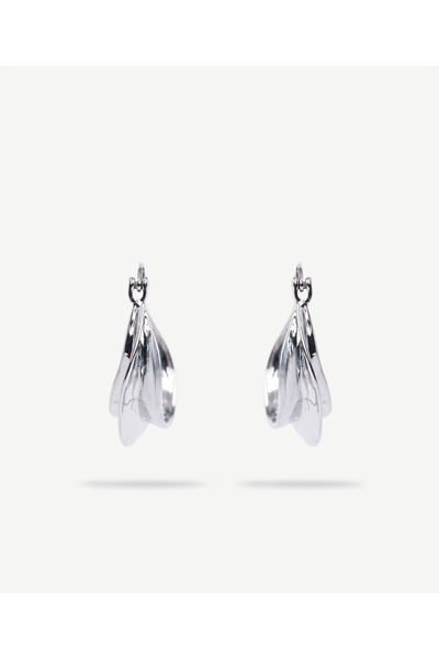 Yargıcı Asymmetrical Shaped Silver Earrings
