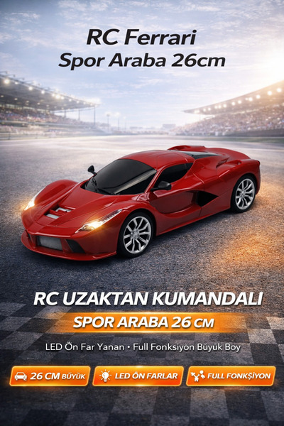 LABİRENTMARKET Uzaktan Kumandalı Full Fonksiyon Pilli Işıklı Oyuncak RC Yarış...