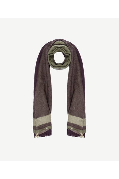 Yargıcı Renk Bloklu Şal