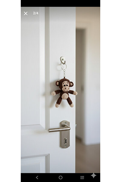 BDPHOME Bdphome Amigurumi Maymun Anahtarlık