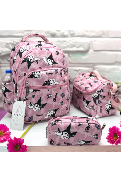 Bevitton Karakter Baskılı Modern Kız Çocuk Ilkokul Çantası Ortopedi 3'lü Takı...