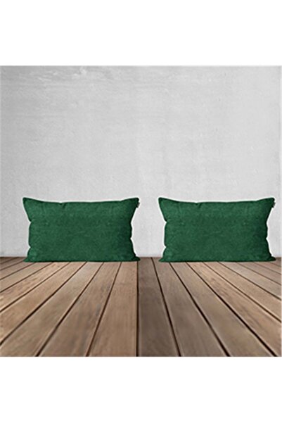 GOCCIA HOME 2'li Kadife Dokulu Kırlent Kılıfı Yeşil
