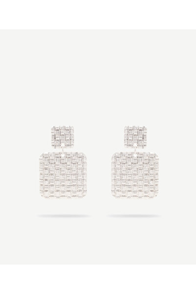 Yargıcı Dokulu Gümüş Küpe