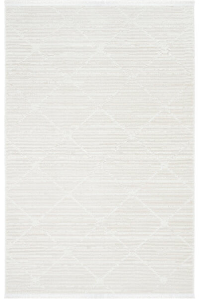 Cool Halı Nevada 2509 Krem Kabartmalı Halı Yumuşak Saçaklı Modern Ev Oda Salo...