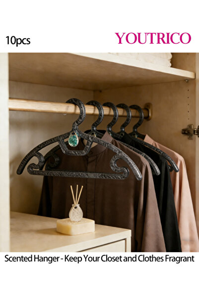 Youtrico علاقة ملابس للعلاج بالروائح العطرية - مناسبة للاستخدام مع منظم علاقا...