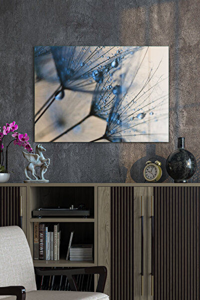 Decovetro Tablou din sticlă Flori albastre