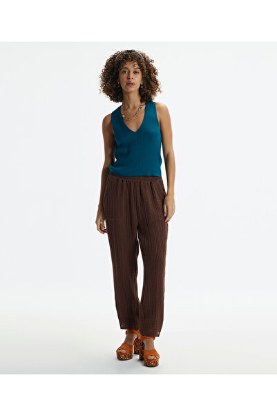 Yargıcı Düz Kesim Beli Lastikli Pantolon