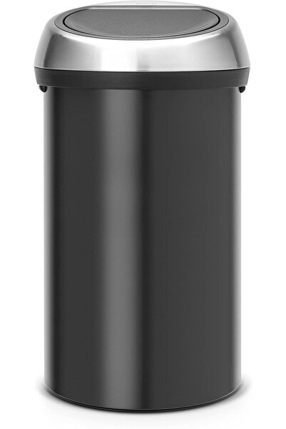 Brabantia سلة مهملات برابانتيا حجم كبير 60 لتر لمس أسود مطفي 402548