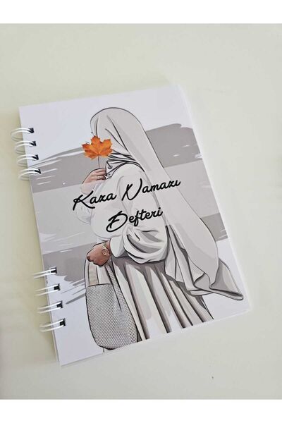 DESİGN KAZA NAMAZI DEFTERİ GRİ HIJAB PVC KAPAK