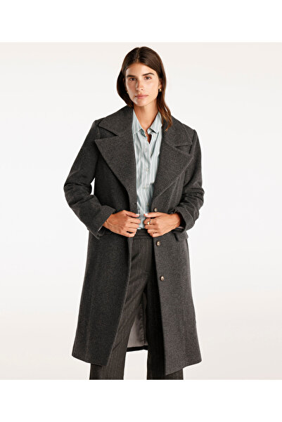 Yargıcı Boncuk Detaylı Palto