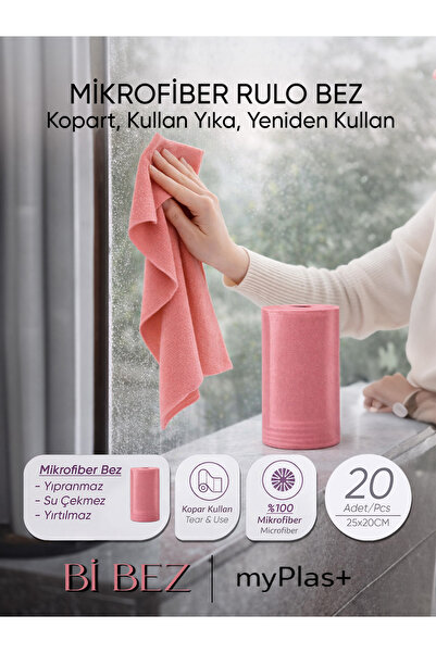 Genel Markalar Pratik 25x25 Rulo Kopartılabilen Mikrofiber Bez
