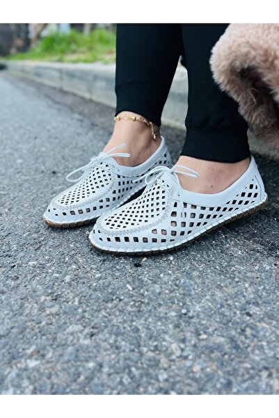 dabab shoes VIRENA Γυναικεία παπούτσια μπαλαρίνας με κορδόνια από γνήσιο δέρμ...