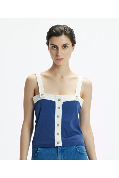 Yargıcı Askılı Triko Blüz