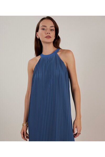 Yargıcı Halter Yaka Elbise