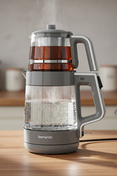 Bernardo Napoli Glass Teapot Tea Maker Anthracite