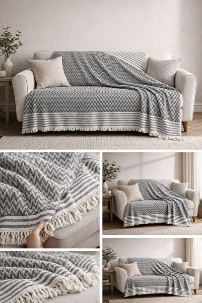 Pabjewelry مفرش أريكة قطن فوشيا، مفرش سرير متعدد الأغراض، مقاس 170x210