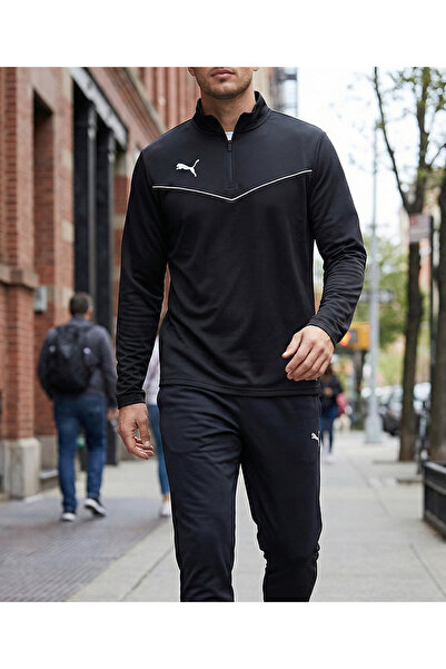 Puma Sweat pentru bărbați Team Rise 1/4 cu fermoar - 65909703