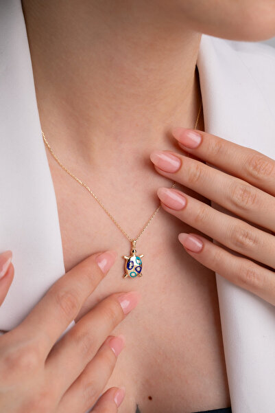 Kolyecik 14 Ayar Altın Kaplumbağa Kolye