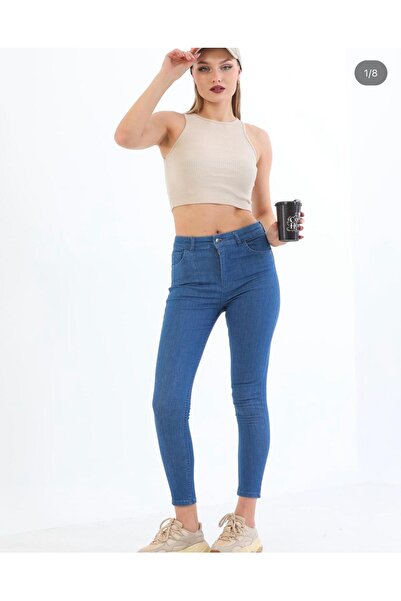 St.Poll ΤΖΙΝ ΠΑΝΤΕΛΟΝΙ ΣΚΙΝΙ ΜΕ ΨΗΛΗ ΜΕΜΒΡΑΝΗ ΣΤΗΝ ΜΕΣΗ ΑΠΟ ΥΛΙΚΟ ΛΙΚΡΑ