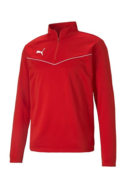 Puma Teamrise 1/4 Zip Top Erkek Uzun Kollu Tişört 65739401 Kırmızı