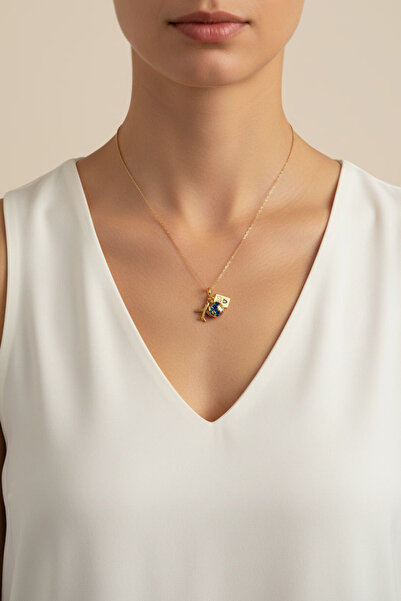 BHR AKSESUAR Altın Uçak Figürlü Kolye (KUTULU GÖNDERİM YAPILACAKTIR)