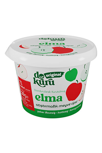 dokuru Elma Kuru Meyve Cipsi - Dondurularak Kurutulmuş Freeze Dried Çıtır Elma
