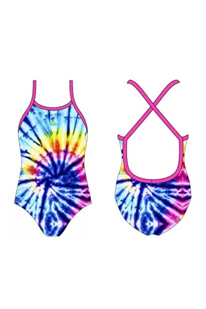 TURBO Costum de baie pentru fete SWIRL Royal - Colorat - 12 ANI