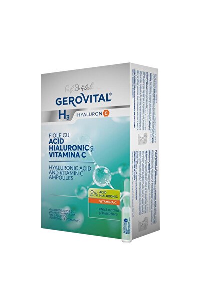 GEROVITAL H3 HYALURON-C FIOLE CU ACID HIALURONIC SI VITAMINA C 10X2ml
