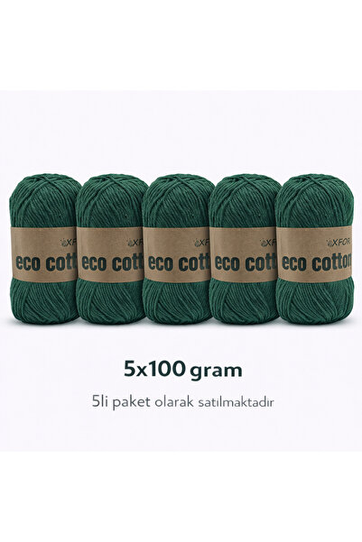 Oxford İplik 5'li Paket Eco Cotton - 100 gram 200 metre %100 Rejenere Pamuk Ö...