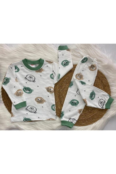 BİGÜMEX Boy's Bear Head Printed Pajama Set