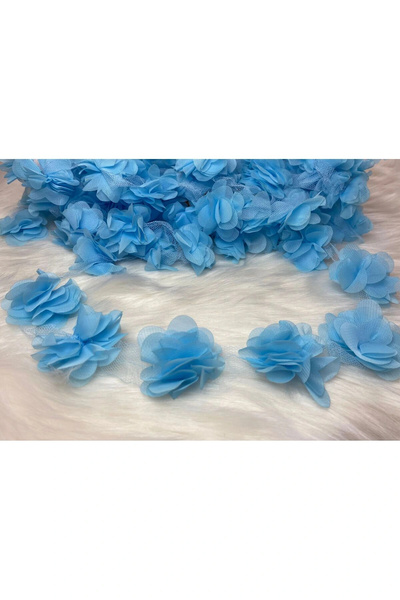 BİGÜMEX Лазерно изрязано шифонено цвете 12 бр.