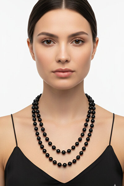 PETEK AKSESUAR Beaded Long Elegant Necklace 120 Cm.