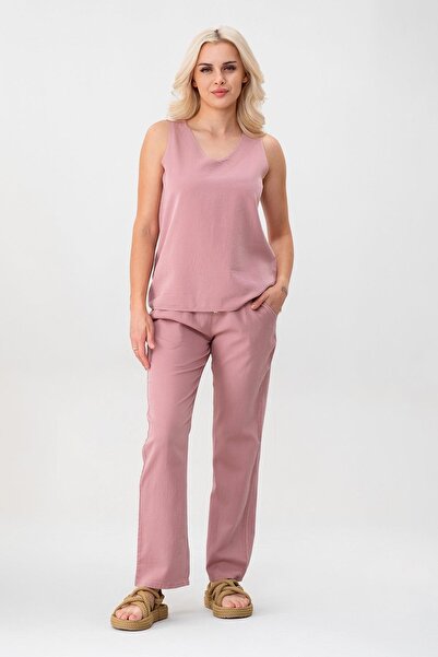 Bold & Young Women's Sleeveless 100% Cotton Undershirt Powder