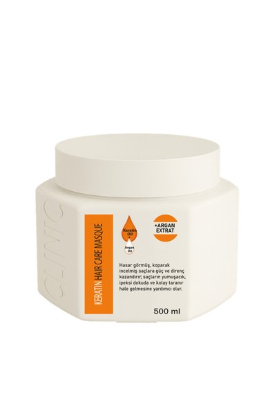 CLINIC PYROO Kırılma Ve Yıpranmaya Karşı Koruma Keratin Yağlı Saç Maskesi - 500 ml