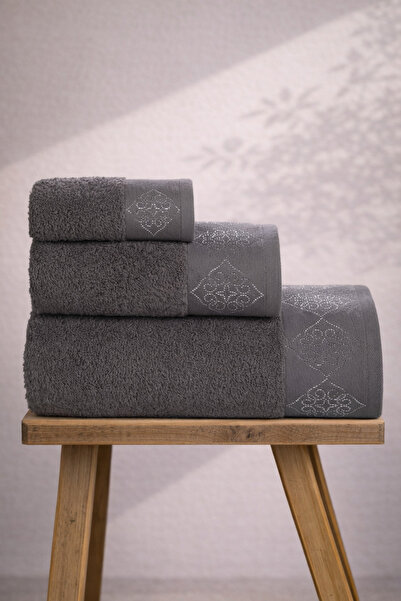 Ellia Soft طقم مناشف ريجال مكون من 3 قطع، 100% قطن، طقم حمام تركي فاخر في علب...