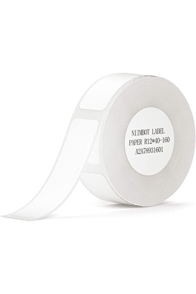 NiiMbot D11 Çok Amaçlı Etiket 12x40mm Beyaz (160 Adet) Yırtılmaz, Sudan Ve Ya...