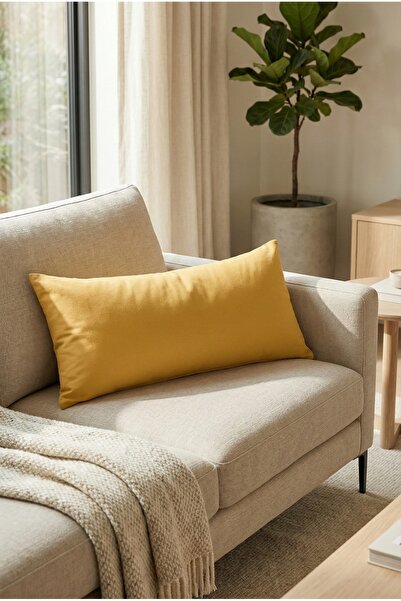 NESCO Dolgun Yan Yatış Hamile Yastığı Ve Dekoratif Uzun Yastık 50x150 Çift Ki...