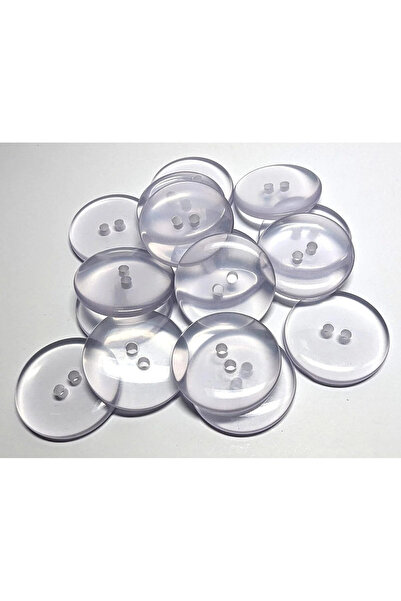 BİGÜMEX 20 زر شفاف - 20 مقاس 1.27 سم زر غطاء لحاف (زر زجاجي)