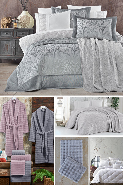 Elart طقم زينة الربيع 21 قطعة رمادي اللون