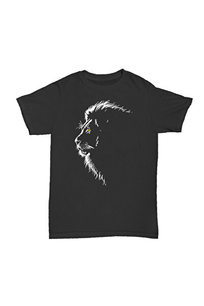 l'eivor Μαύρο μπλουζάκι Lion Printed