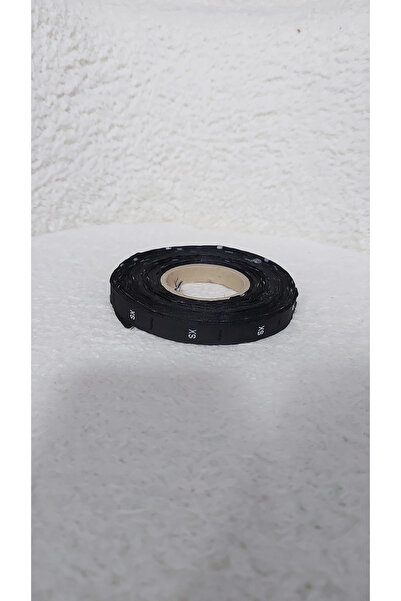 BİGÜMEX Siyah Beden Etiketi XS  / Tırnak Etiketi ( 1 Rulo )