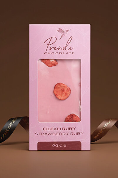 Prende Chocolate Çilekli Ruby Tablet Çikolata 90 gr